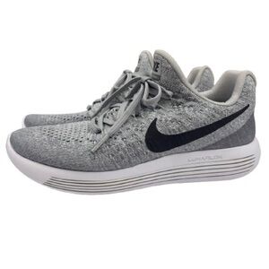 Nike Lunarepic Flyknit 2 Running Shoes Gray Black Volt Womens 8 863780-002